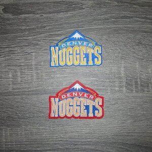 (2) Lot of Denver Nuggets Retro Basketball Embroidered Iron On Patches